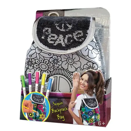 Amav Toys Fashion Time Reversible Sequins Backpack Activity Kit {8}