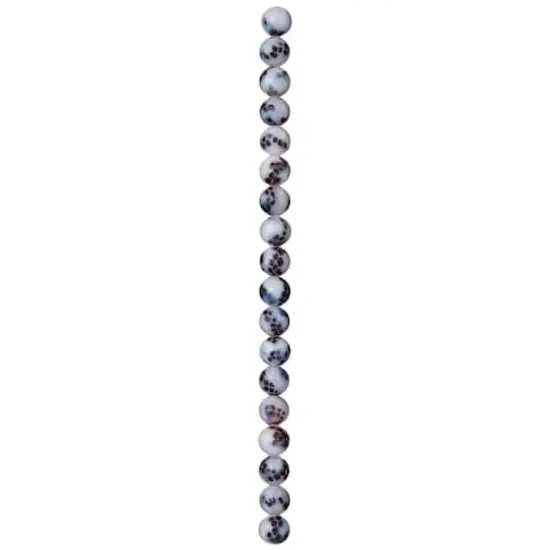 White & Black Snake Glass Round Beads, 10mm by Bead Landing&trade; {4}