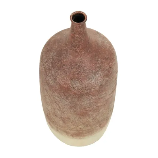 20" Copper Metal Distressed Textured Ombre Vase {4}