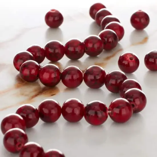 Dark Red Dyed Quartz Round Beads, 8mm by Bead Landing&trade; {3}