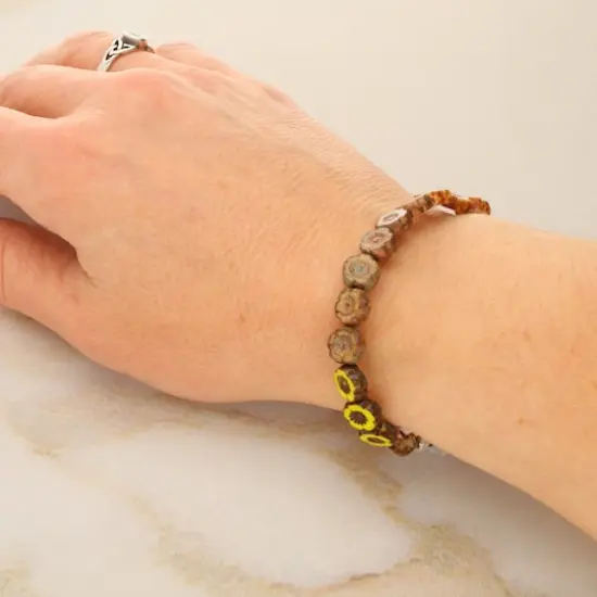 Hibiscus Fall Czech Glass Flower Beads, 8.6mm by Bead Landing&trade; {5}