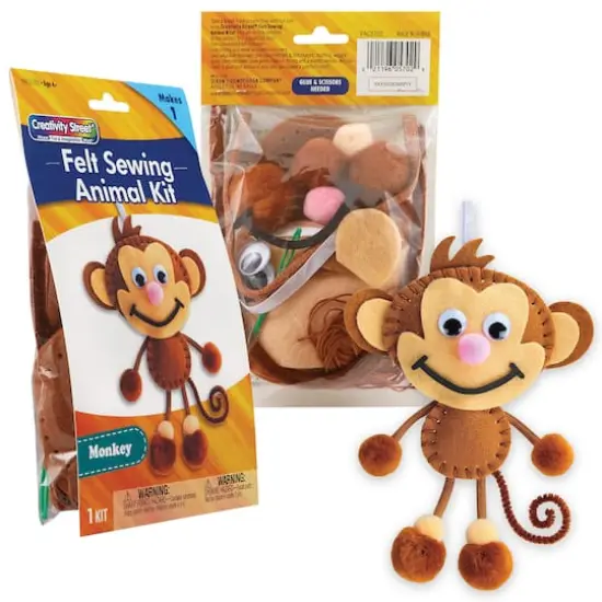 Creativity Street&reg; Animal Felt, Foam & Pom Pom Craft Kit Set {5}