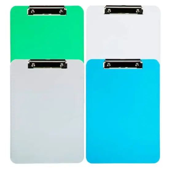 JAM Paper Assorted Letter Size Industrial Color Plastic Clipboards with Metal Clip, 4ct. {3}