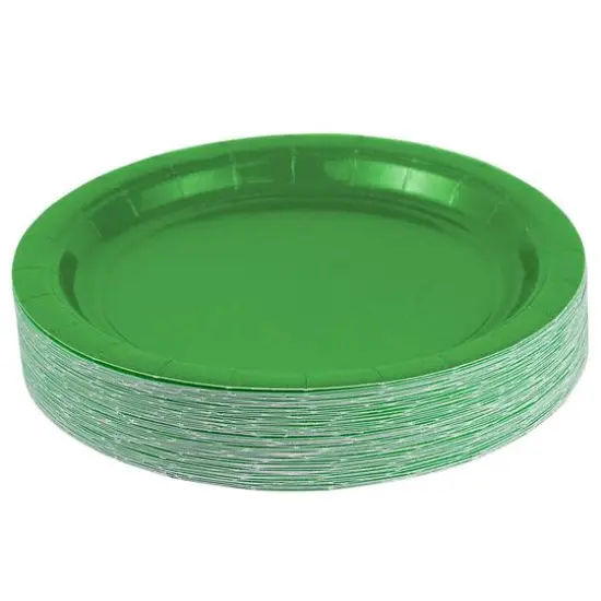 JAM Paper 7" Paper Party Plates, 50ct. Green {3}