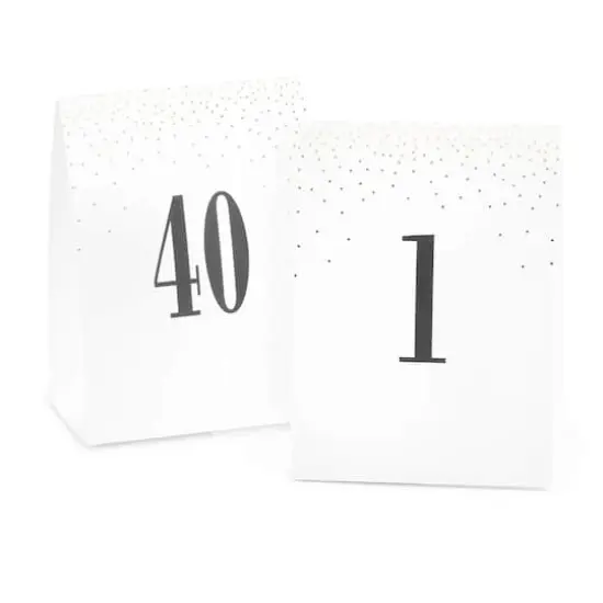 Hortense B. Hewitt Co. Gold Dots Table Number Tents {1}