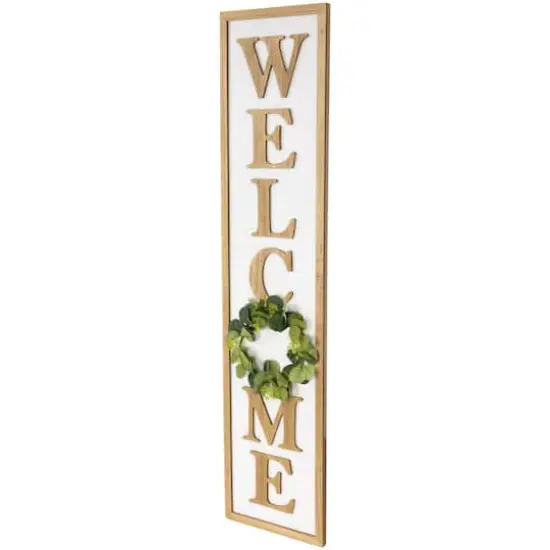 40" Welcome Wooden Framed Outdoor Porch Sign {5}