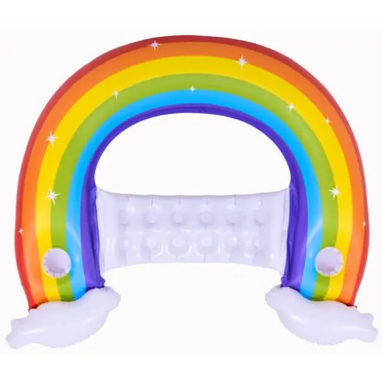 Pool Central® 4.75ft. Inflatable Rainbow Swimming Pool Lounge Chair {4}