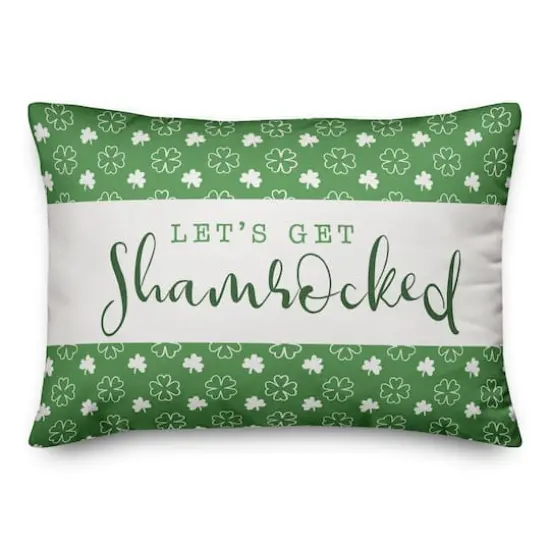 Lets Get Shamrocked Pillow 14" x 20" Throw Pillow {1}