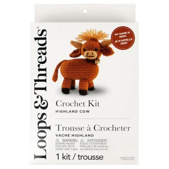 Intermediate Highland Cow Amigurumi Crochet Kit by Loops & Threads&reg; {4}