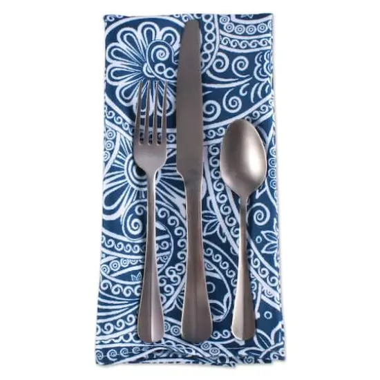 DII&reg; Blue Paisley Print Outdoor Napkins, 6ct. {4}