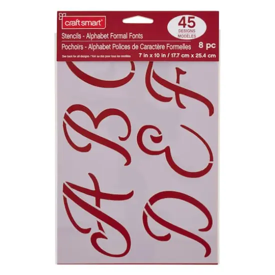 3" Formal Alphabet Font Stencils by Craft Smart&reg; {3}