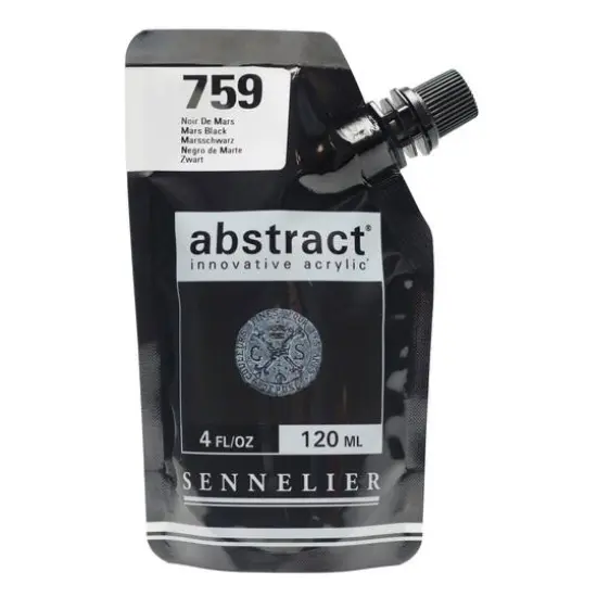 Sennelier Abstract&reg; Satin Acrylic Paint, 4oz. Mars Black {1}