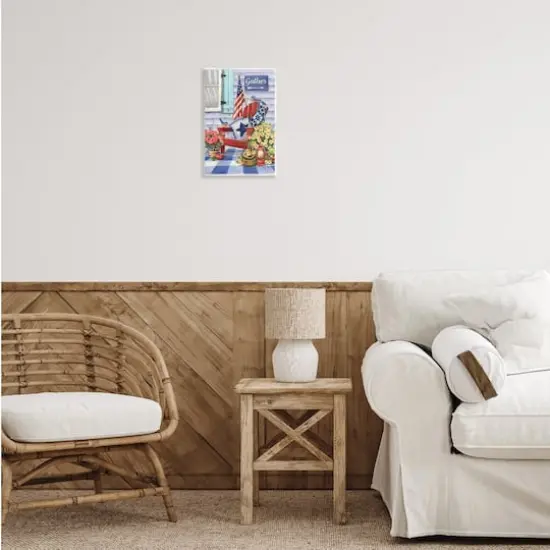 Stupell Industries Patriotic Porch View Wall Plaque Art {3}