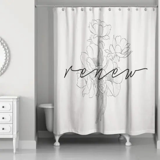 Renew Poppy 71" x 74" Shower Curtain {3}