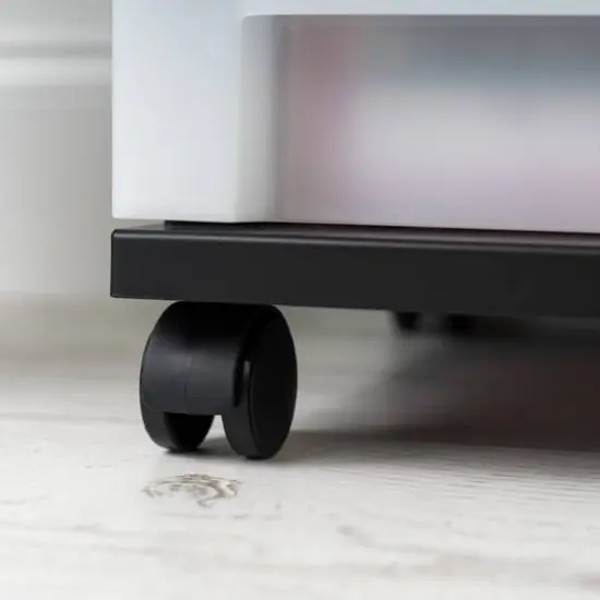 IRIS Black 6-Drawer Storage Cart With Organizer Top {8}