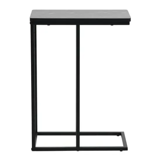 Household Essentials 25" Jamestown C-Shaped End Table Black Oak {7}