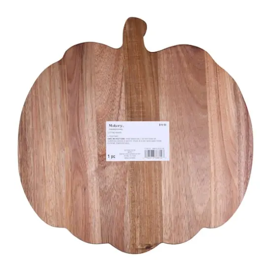 12" Wood Pumpkin Cutting Board by Makery&trade; {5}