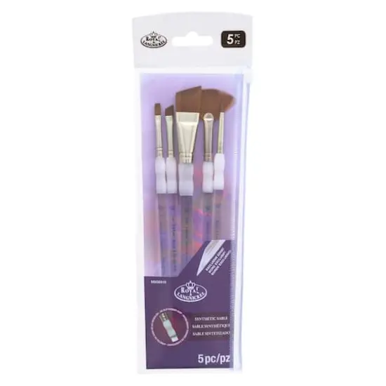 Soft-Grip&reg; Synthetic Angular Variety 5 Piece Brush Set {1}