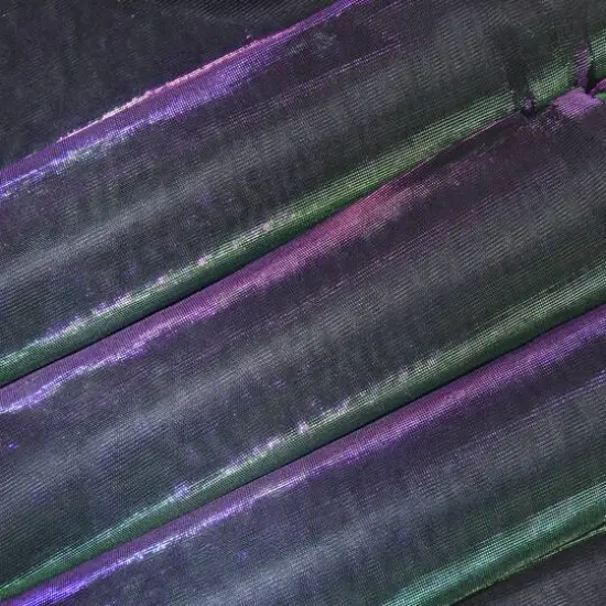 Feldman Purple & Green Metallic Knit Fabric {1}