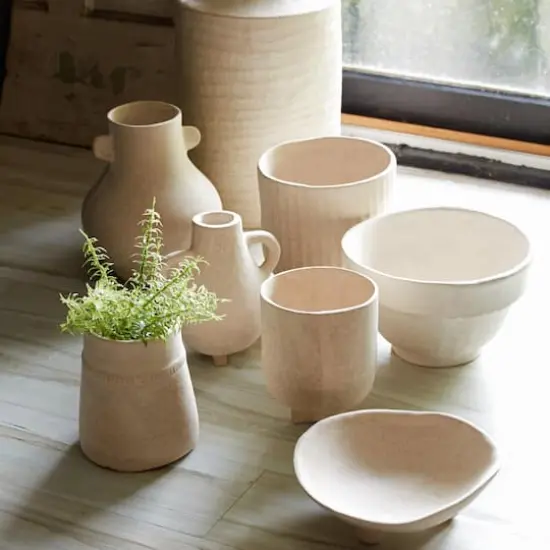 9.75" Recycled Paper Chalk Vase {4}