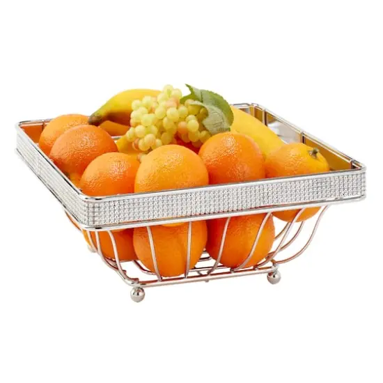 Kitchen Details Chrome Pave Diamond Fruit Basket {1}