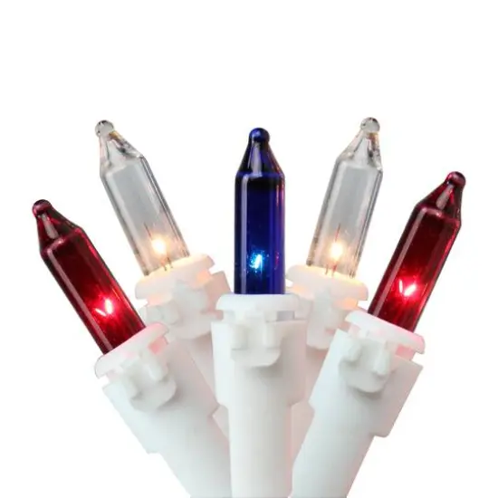 100ct. Red, White & Blue 4th of July Mini Light Set {1}