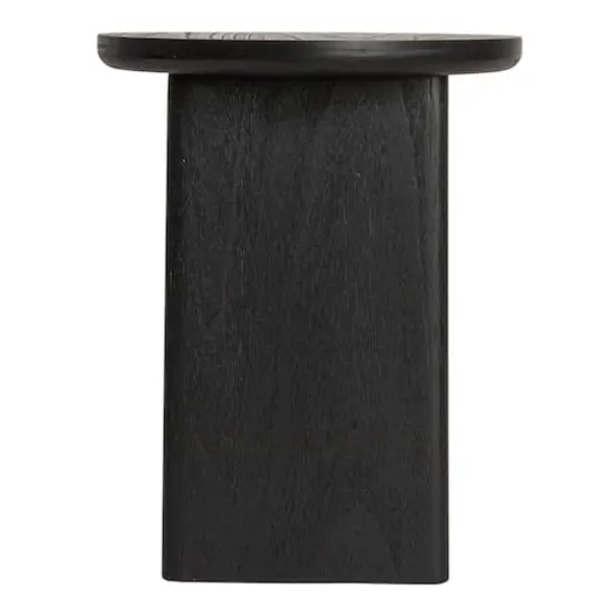 Hello Honey&reg; Black Sturdy Fir Wood Side Table {4}