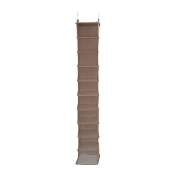 Household Essentials 10 Shelf Hanging Closet Organizer Brown {7}