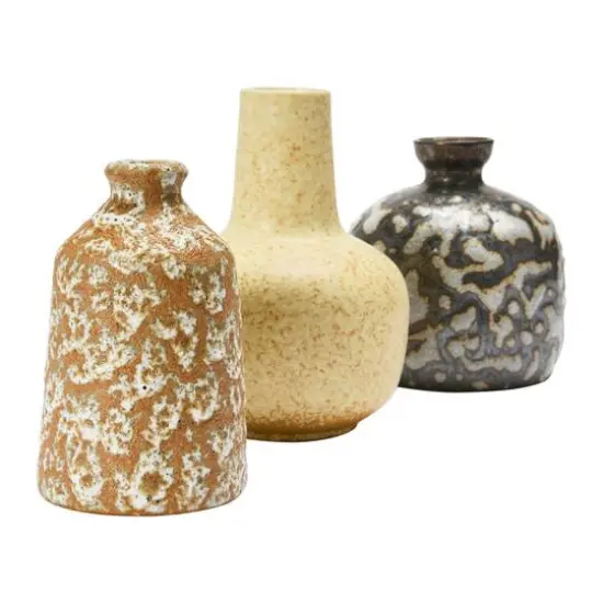 Hello Honey&reg; Reactive Glaze Ceramic Vase Set {6}