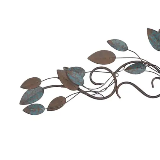 35" Blue Metal Traditional Floral Wall D&eacute;cor {4}