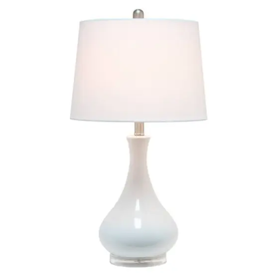 Lalia Home 26" Droplet Table Lamp with Fabric Shade White {3}