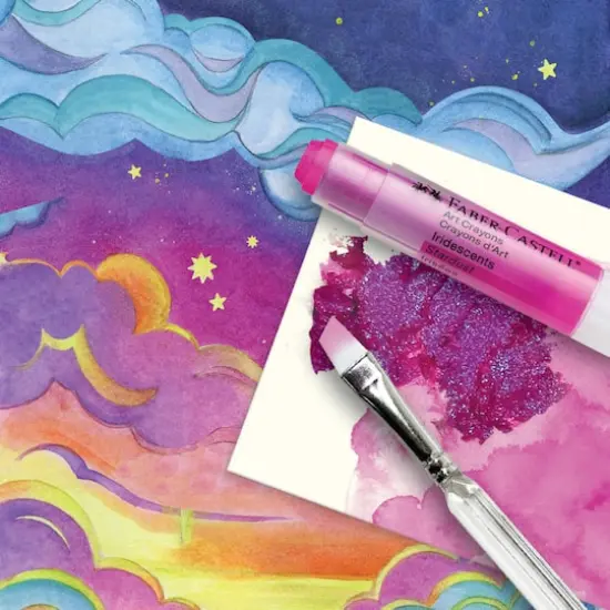 Faber-Castell&reg; Watercolor & Mixed Media Art Crayon Set Iridescent {5}