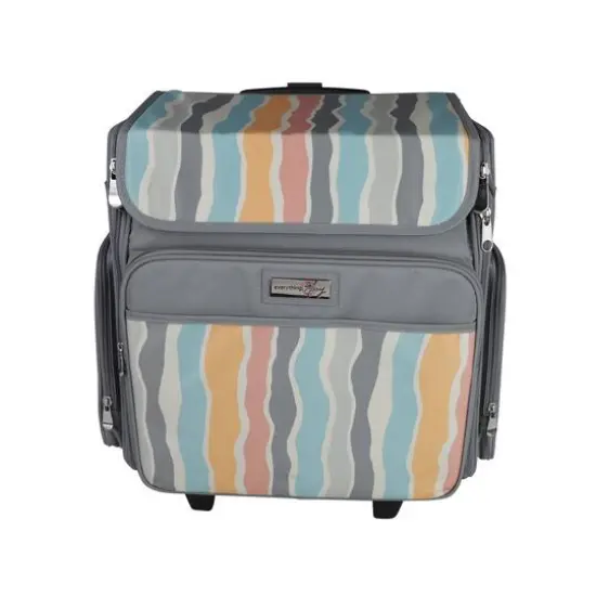 Everything Mary Gray Stripes Rolling Craft Bag {9}