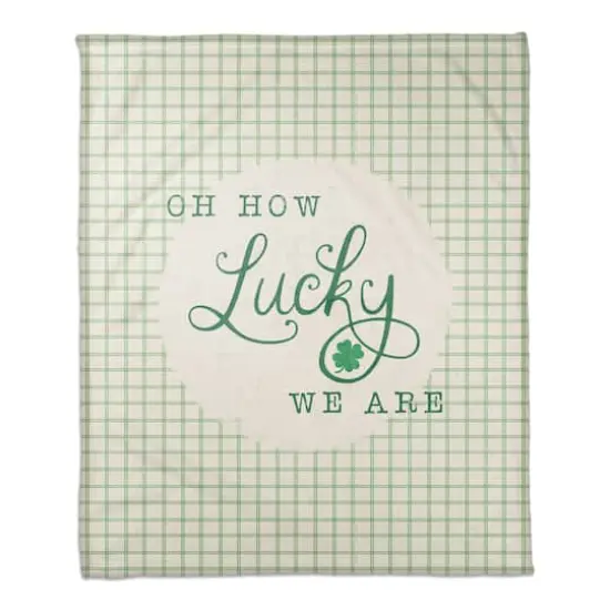 Oh How Lucky Coral Fleece Blanket {1}