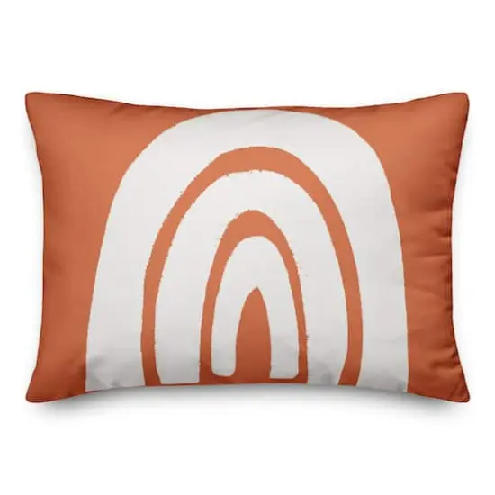Bright Orange Arch Throw Pillow {1}