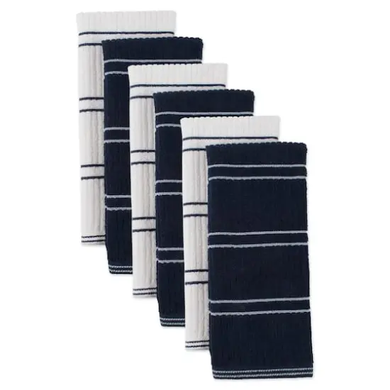 J&M Blue Ribbed Terry Dishtowels, 6ct. {5}