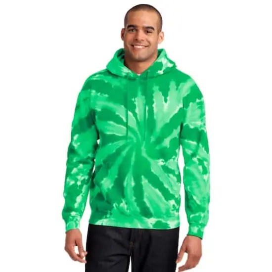 Port & Company&reg; Tie-Dye Pullover Hooded Adult Sweatshirt Kelly {4}