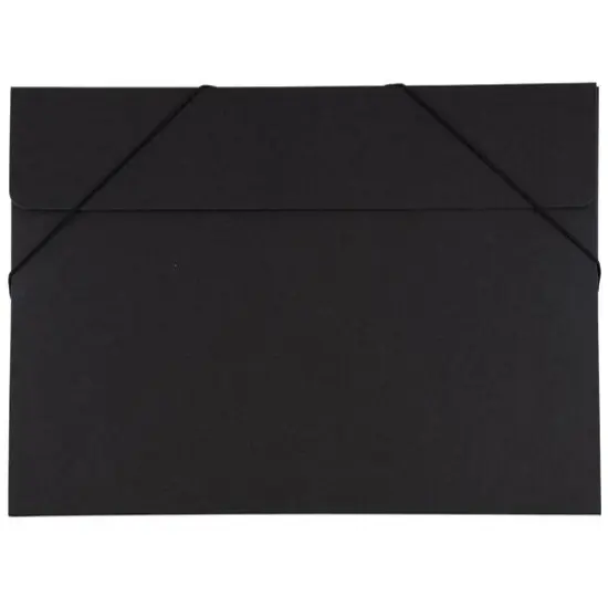 JAM Paper Black Kraft Portfolio with Elastic Closure 11" x 15" {1}