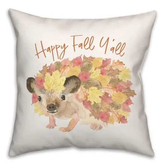 Happy Fall Hedgehog Throw Pillow {1}
