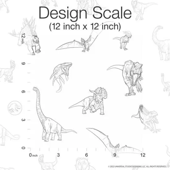 RoomMates Black Jurassic World Dinosaurs Peel & Stick Wallpaper {6}