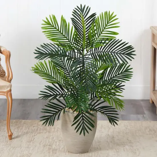 3.5ft. Artificial Paradise Palm Tree in Sand Colored Planter {4}