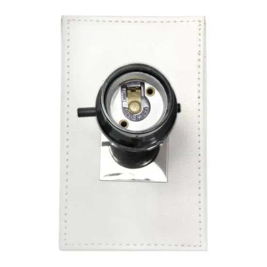 Lalia Home Lexington 21" Leather Table Lamp with USB Charging Port White {11}