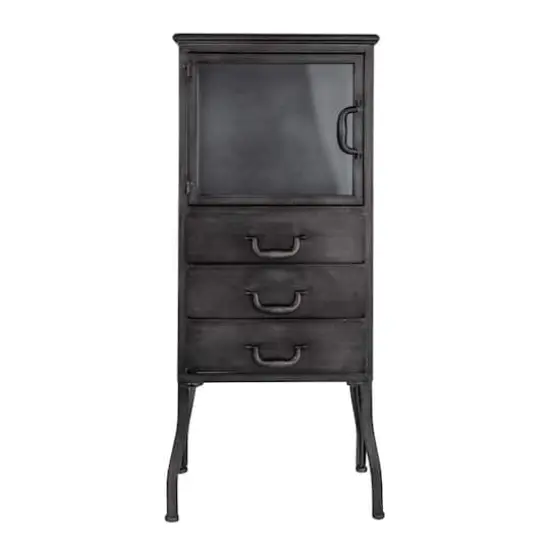 Hello Honey&reg; 35.5" 3-Drawer Metal Cabinet Black {12}