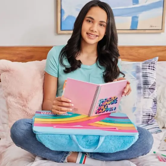 Make It Real&trade; 3C4G Blue Rainbow Bright Lap Desk {3}