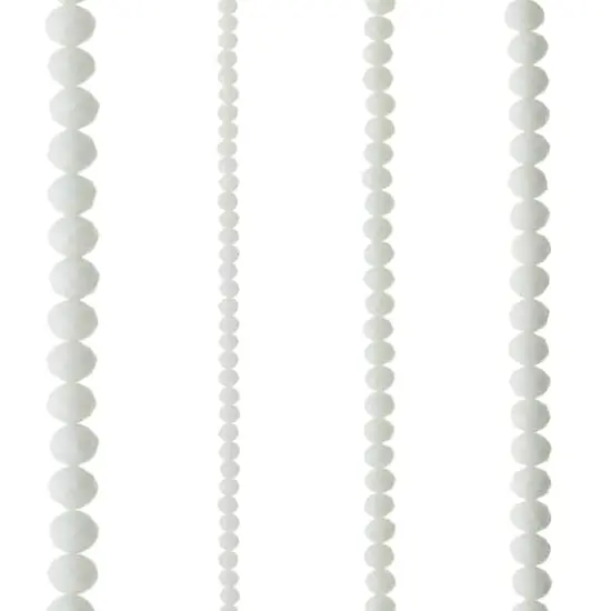 White Faceted Glass Rondelle Beads by Bead Landing&trade; {1}