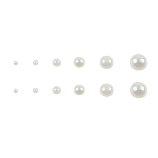 Plastic Round Flatback Pearl Mix by Bead Landing&trade; Ivory AB {3}