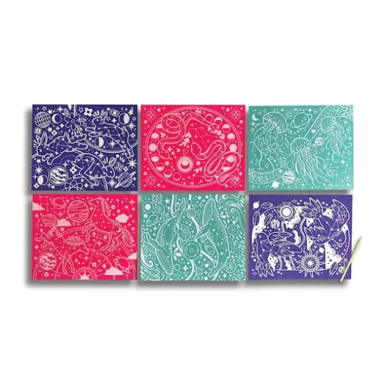 OOLY Scratch & Shine Celestial Skies Foil Scratch Art Kit {4}