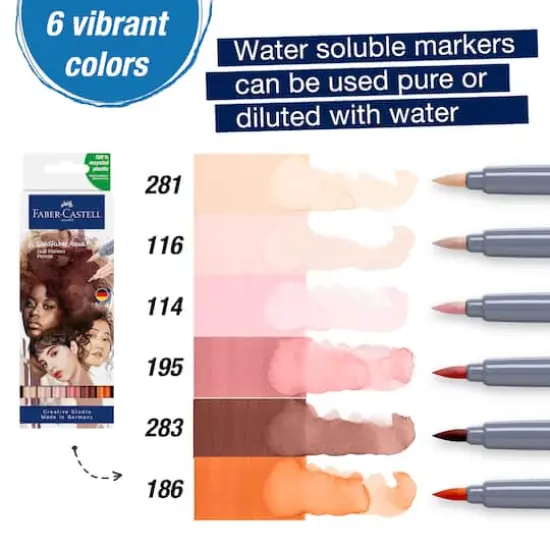Faber-Castell&reg; Goldfaber Aqua Portrait Dual-Tip Marker Set {4}