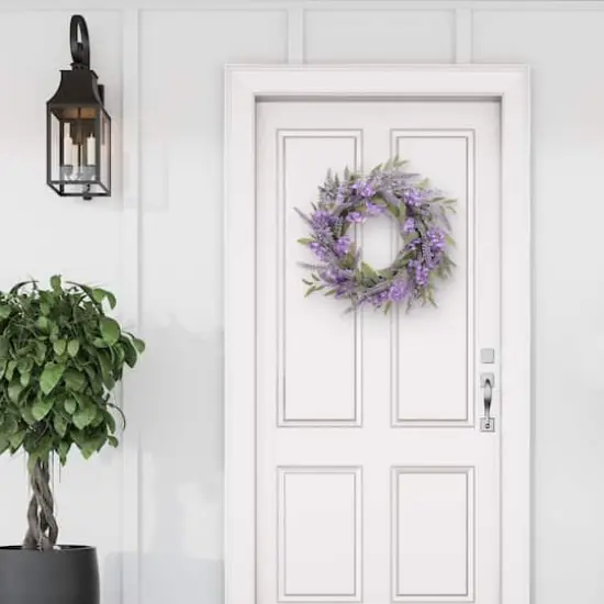 24" Purple Spring Lavender & Lilac Wreath {4}
