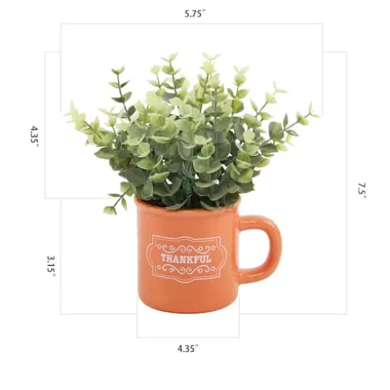 Flora Bunda&reg; Eucalyptus in Thankful Ceramic Mug {3}